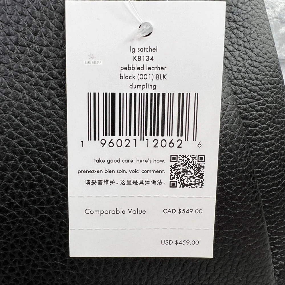 Kate Spade Dumpling Large Satchel In Black - Picture 12 of 14